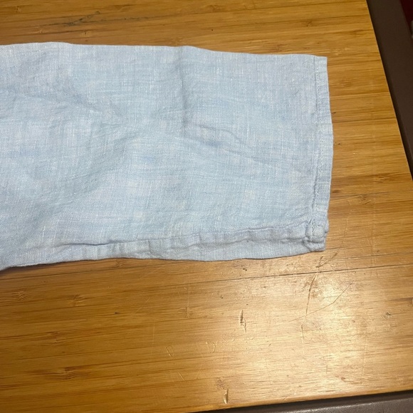 GUC Saks Fifth Avenue- OVERSIZED EMBROIDERED LINEN TOP IN LIGHT BLUE. Size L - Picture 7 of 7